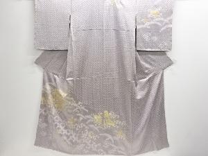 絞り青海波に菊模様訪問着